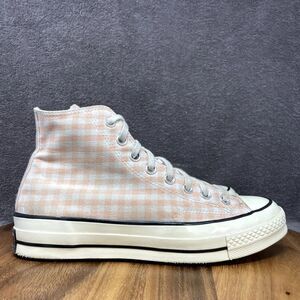Converse Chuck Taylor 70 Pink Gingham Shoes Women's 9 Canvas High Top Checkered
